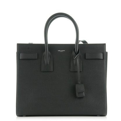 Saint Laurent Grained Calfskin Small Sac De Jour Black 1 of 7