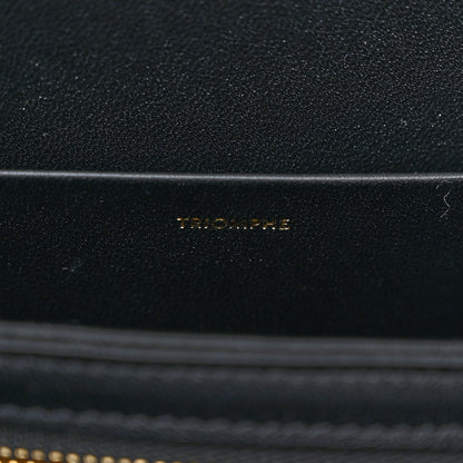 Celine Shiny Calfskin Medium Triomphe Black 7 of 10