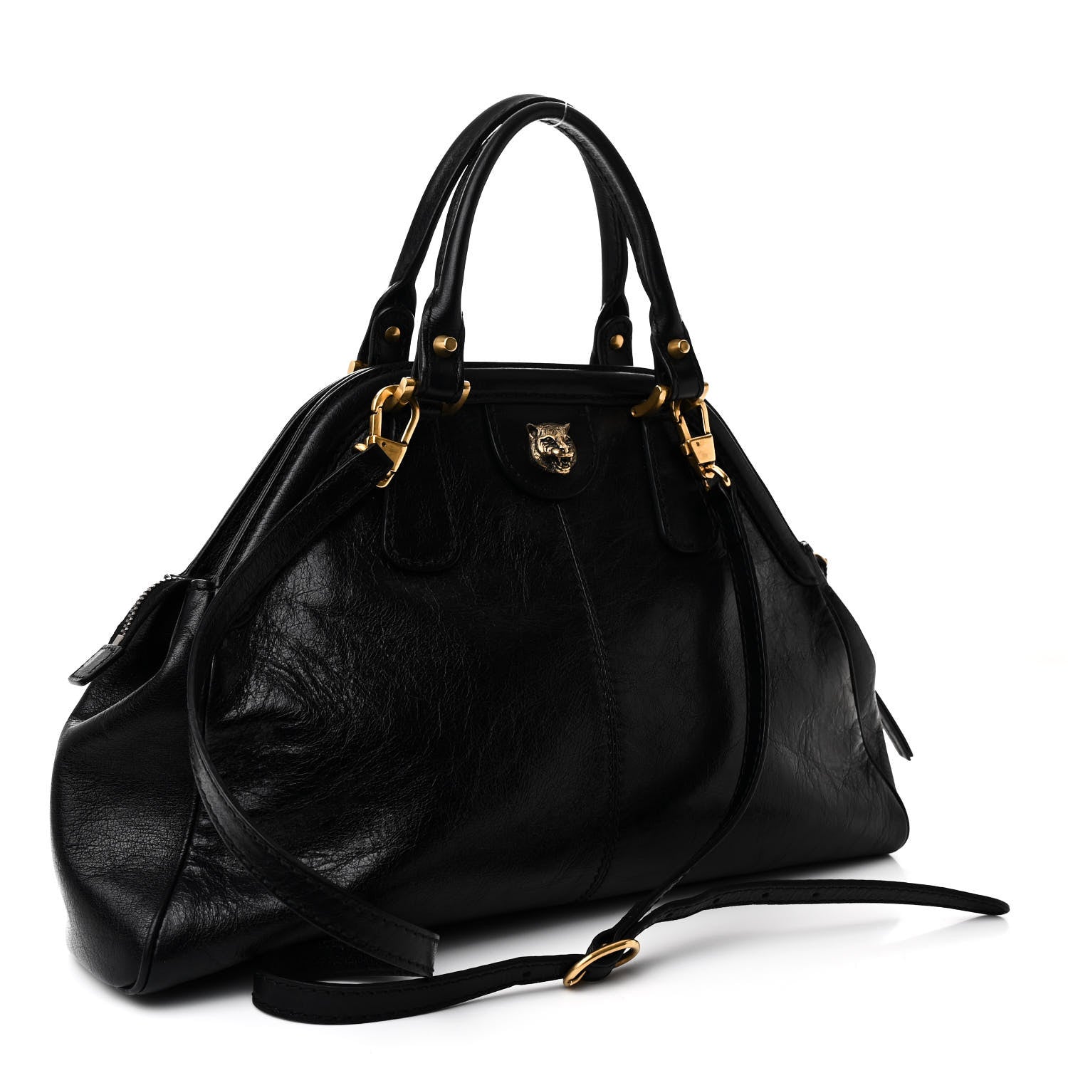 Gucci Calfskin Medium Re(Belle) Top Handle Bag Black 3 of 12