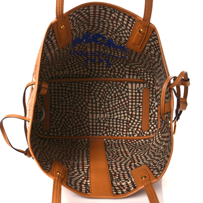 MCM Visetos Medium Liz Reversible Shopper Tote Cognac 8 of 13