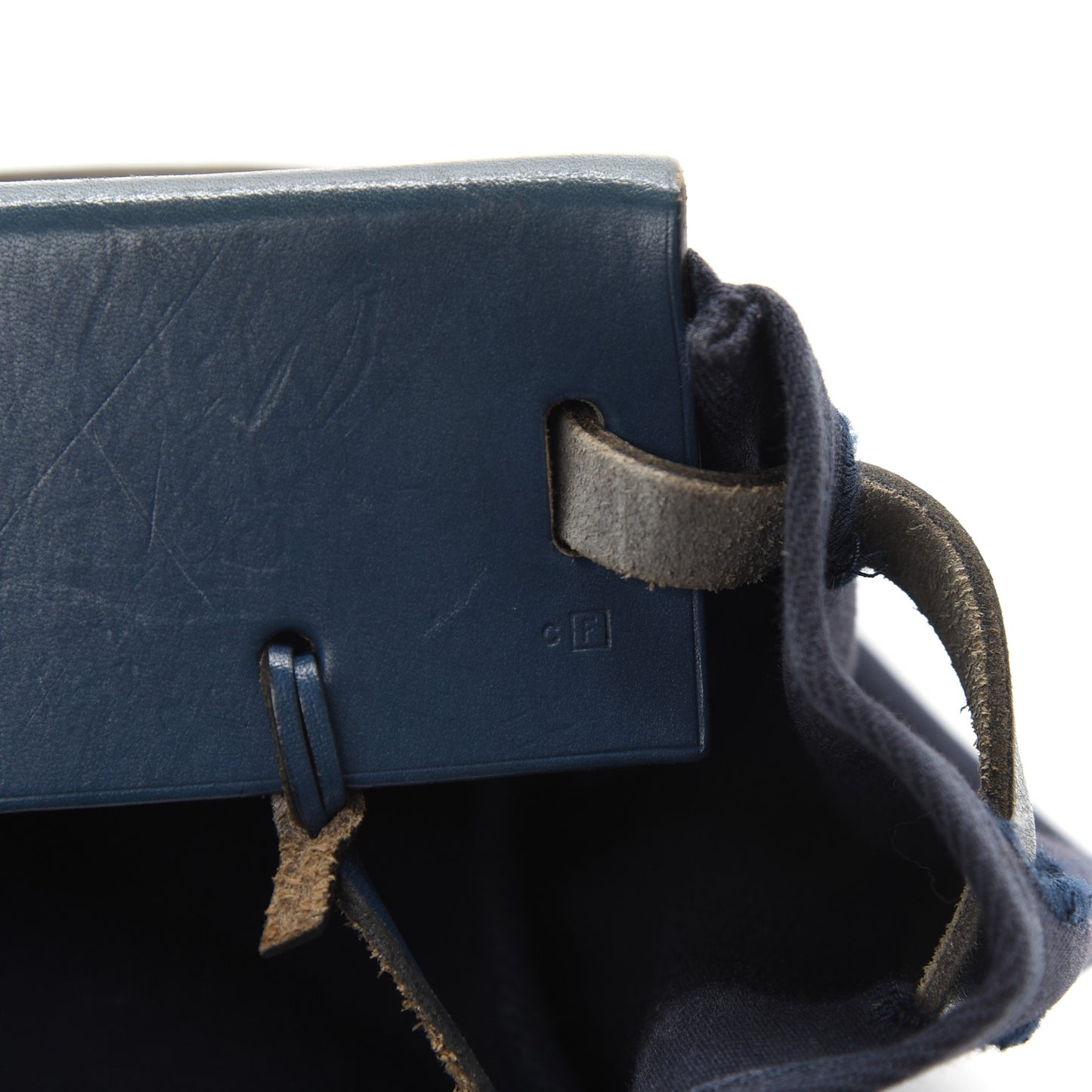 Toile Vache Hunter Herbag Cabas MM Bleu Marine