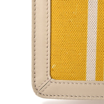 Balenciaga Cotton Canvas Striped Pochette Crossbody Bag Yellow 7 of 10