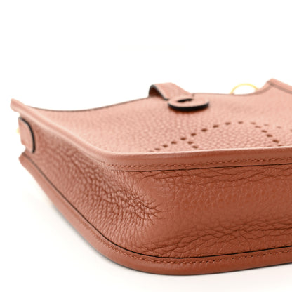 Hermes Taurillon Clemence Maxi Quadrille Evelyne TPM Cuivre Capucine Parme Rouge Duchess 9 of 11