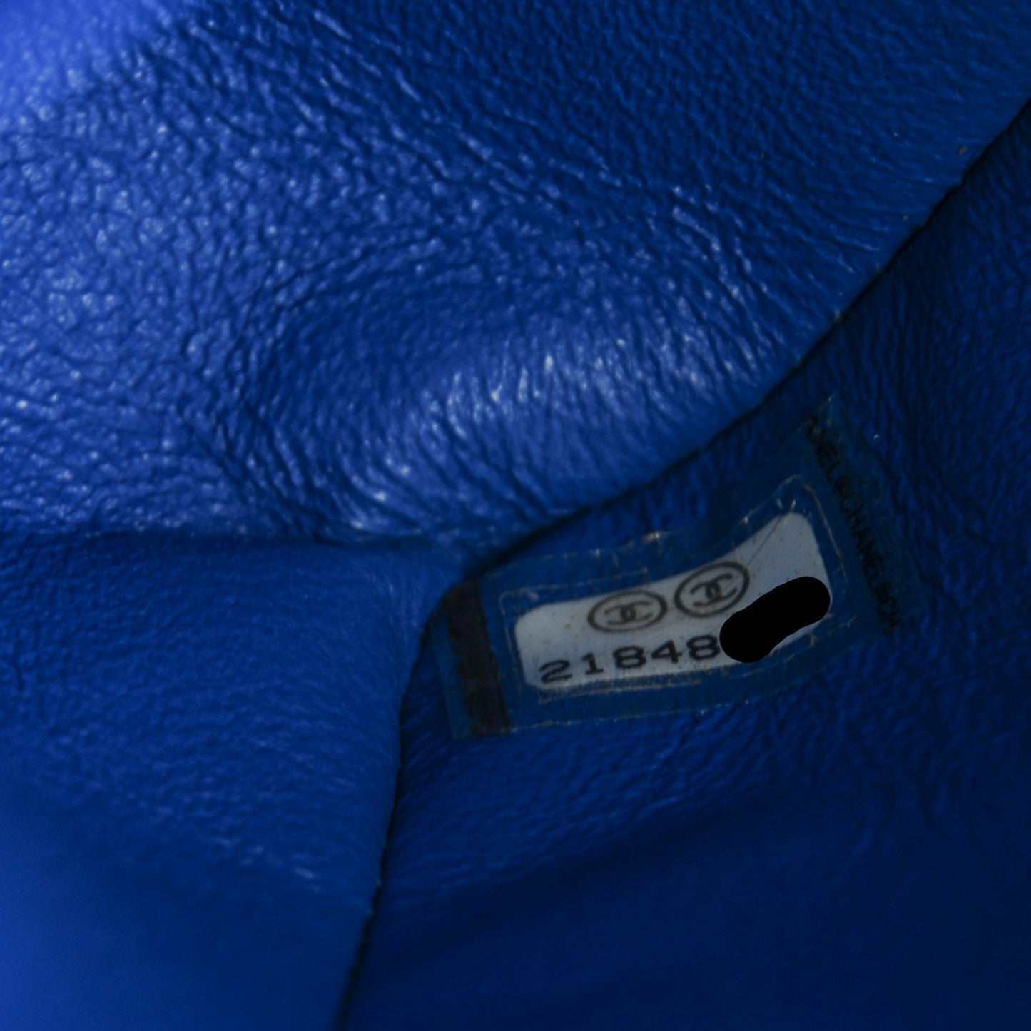 Lambskin Quilted Jumbo Double Flap Blue