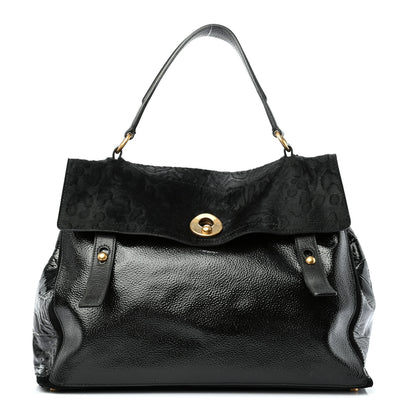Saint Laurent Pony Hair Patent Large Muse Two Black 1 of 9