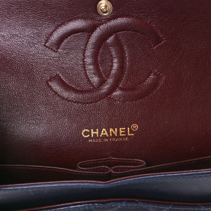 Chanel Lambskin Quilted Medium Double Flap Navy 6 of 12