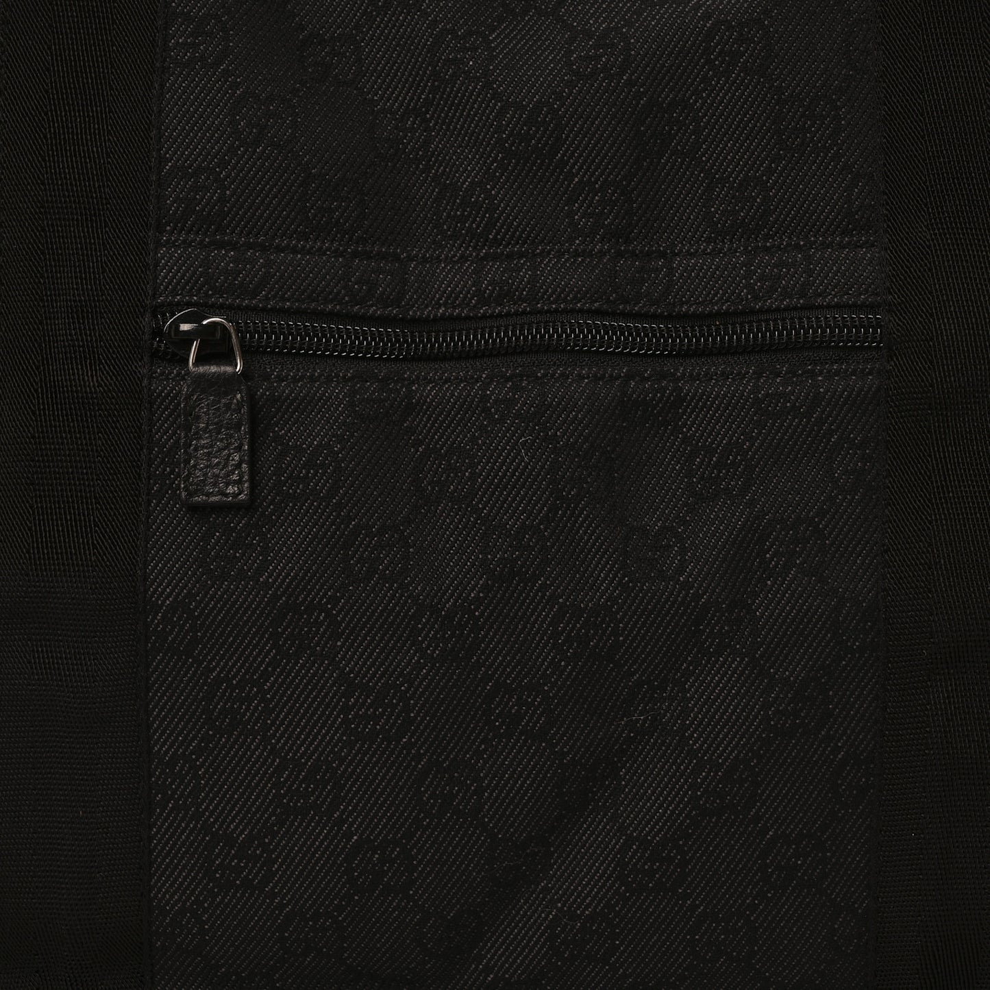Denim Monogram Large Collapsible Travel Tote Black