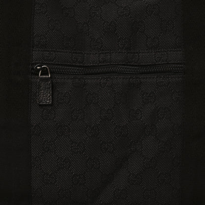Gucci Denim Monogram Large Collapsible Travel Tote Black 8 of 10