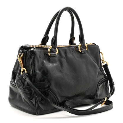 Miu Miu Vitello Shine Top Handle Satchel Black 5 of 19