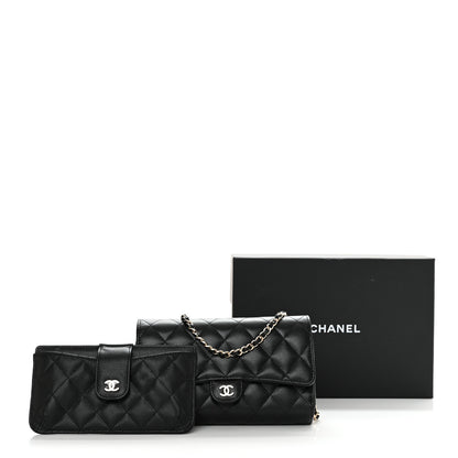 Chanel Caviar Quilted Phone Holder Wallet on Removable Chain Black 13 of 13