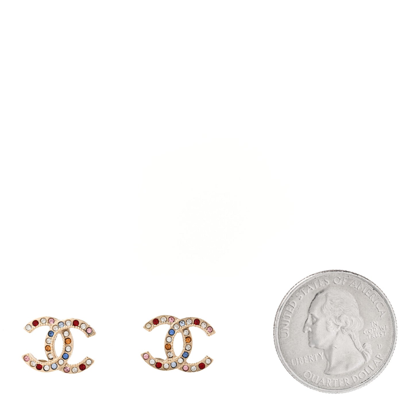Crystal Over The Rainbow CC Earrings Gold Multicolor