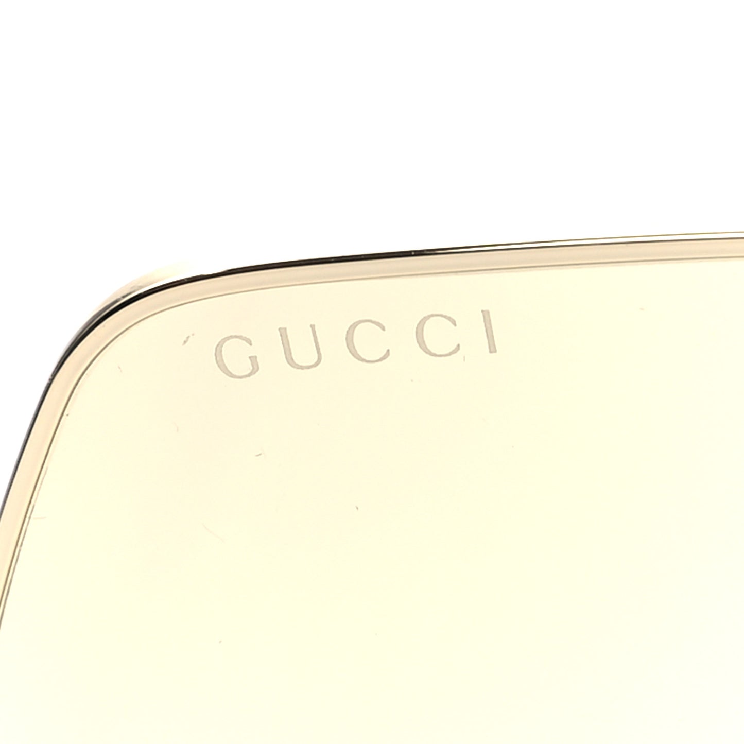 Metal Oversized Square Frame Sunglasses GG1005S Gold Green