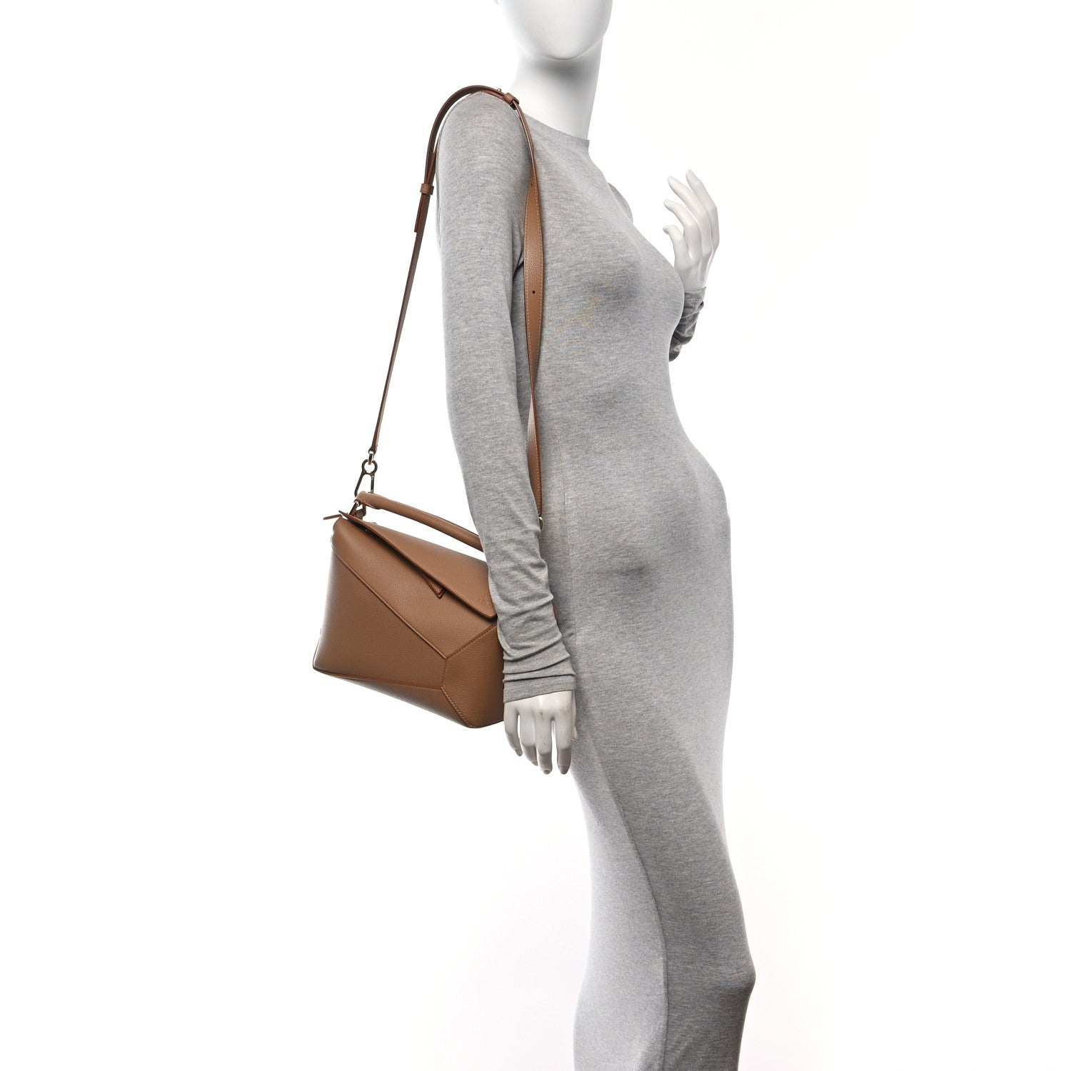 Loewe Grained Calfskin Small Puzzle Edge Bag Toffee 2 of 10