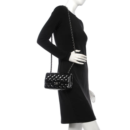 Chanel Patent Calfskin Quilted Mini Rectangular Flap Black 2 of 8