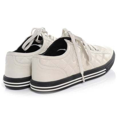 Chanel Caviar Quilted CC Sneakers 36 White 5 of 6