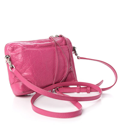 Balenciaga Agneau Arena Classic Silver Hardware XS Reporter Crossbody Rose Flamingo 2 of 11