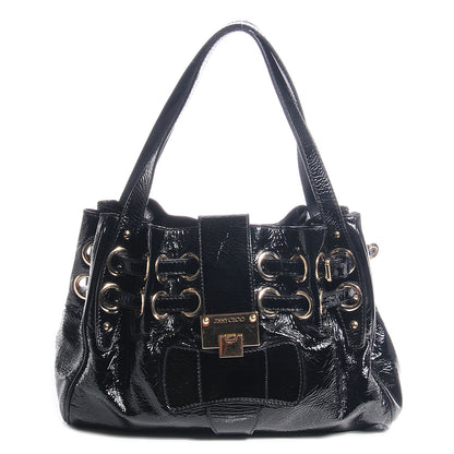 Jimmy Choo Crushed Patent Ramona Black 1 of 8