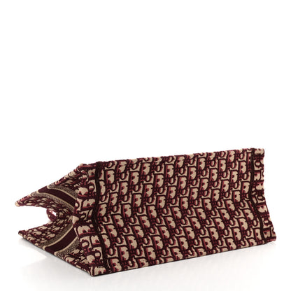 Christian Dior Oblique Medium Book Tote Burgundy Multicolor 4 of 13