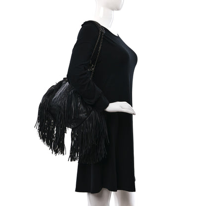 Chanel Lambskin Quilted Western Baluchon Fringe Bag Black 2 of 9