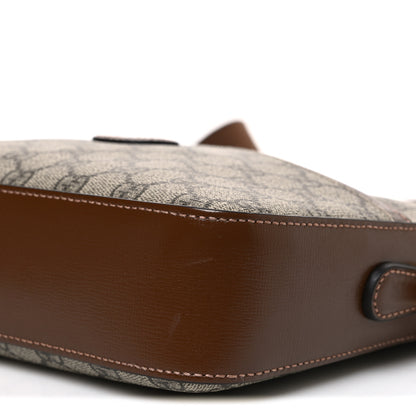 Gucci GG Supreme Monogram Azalea Calfskin Retro Interlocking G Messenger Shoulder Bag Beige Ebony Brown Sugar 10 of 10