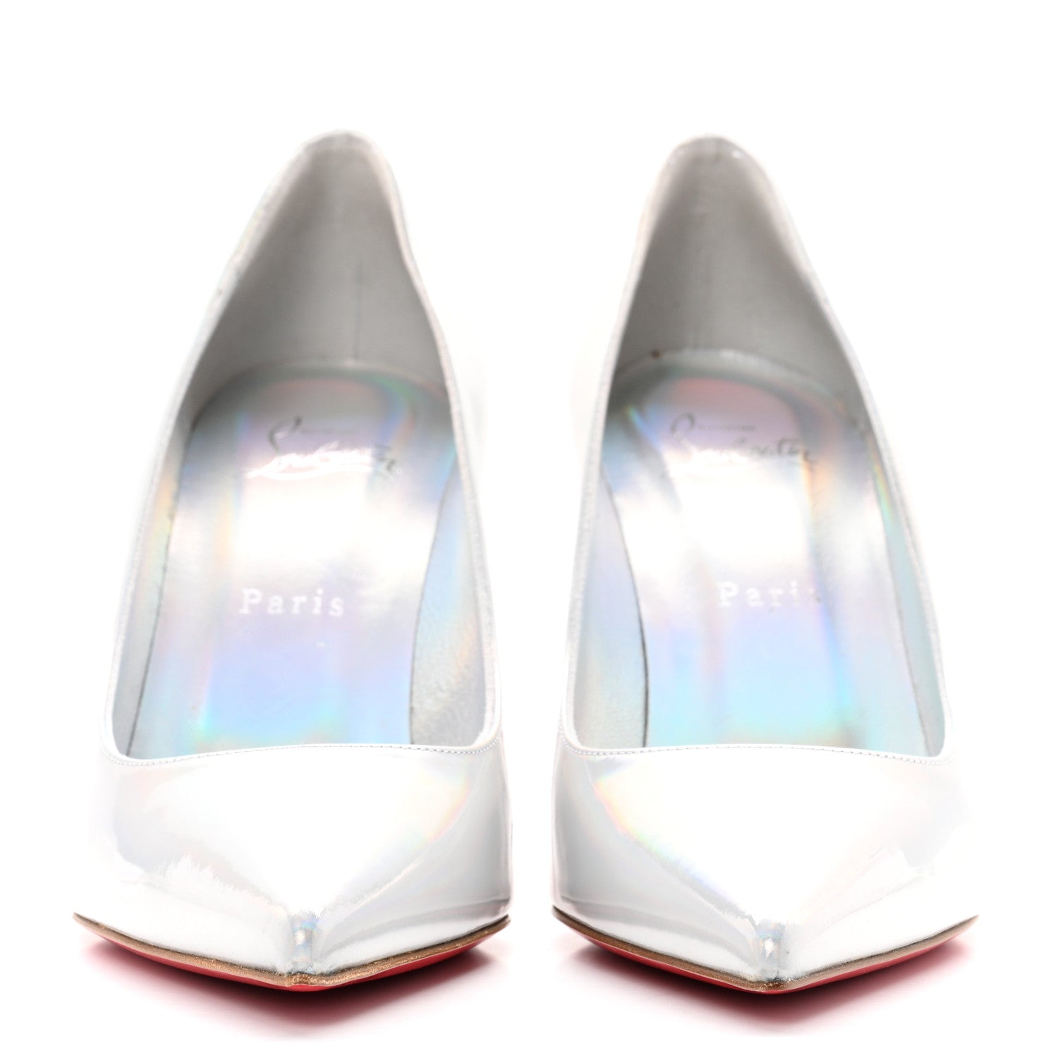 Christian Louboutin Patent Psychic Kate 85 Pumps 38 White 2 of 8