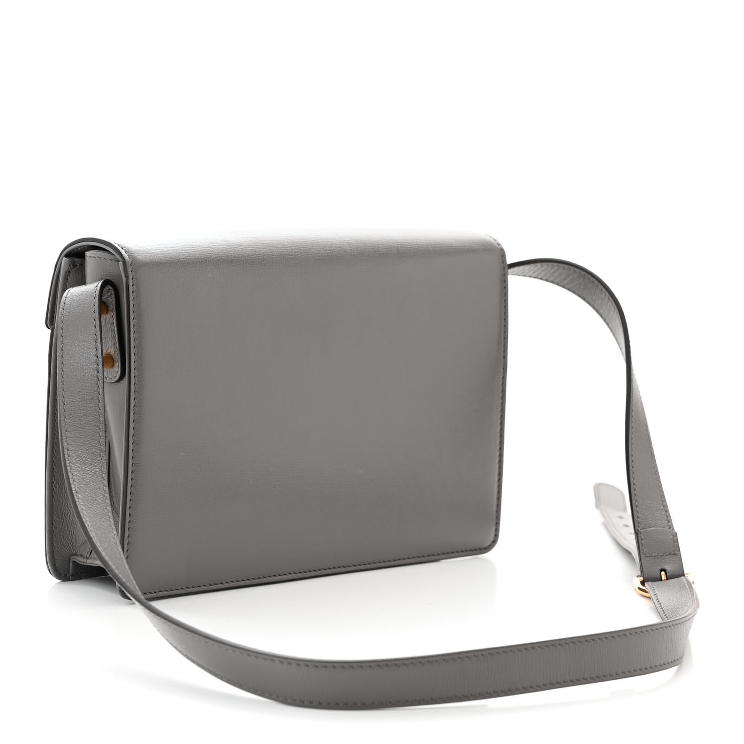 Gucci Textured Calfskin Small Torchon GG Ring Shoulder Bag Dusty Grey 3 of 10