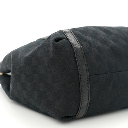 Gucci Monogram New Ladies Web Tote Black 9 of 10
