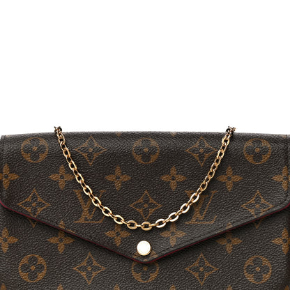 Louis Vuitton Monogram Pochette Felicie Chain Wallet Fuchsia 9 of 15