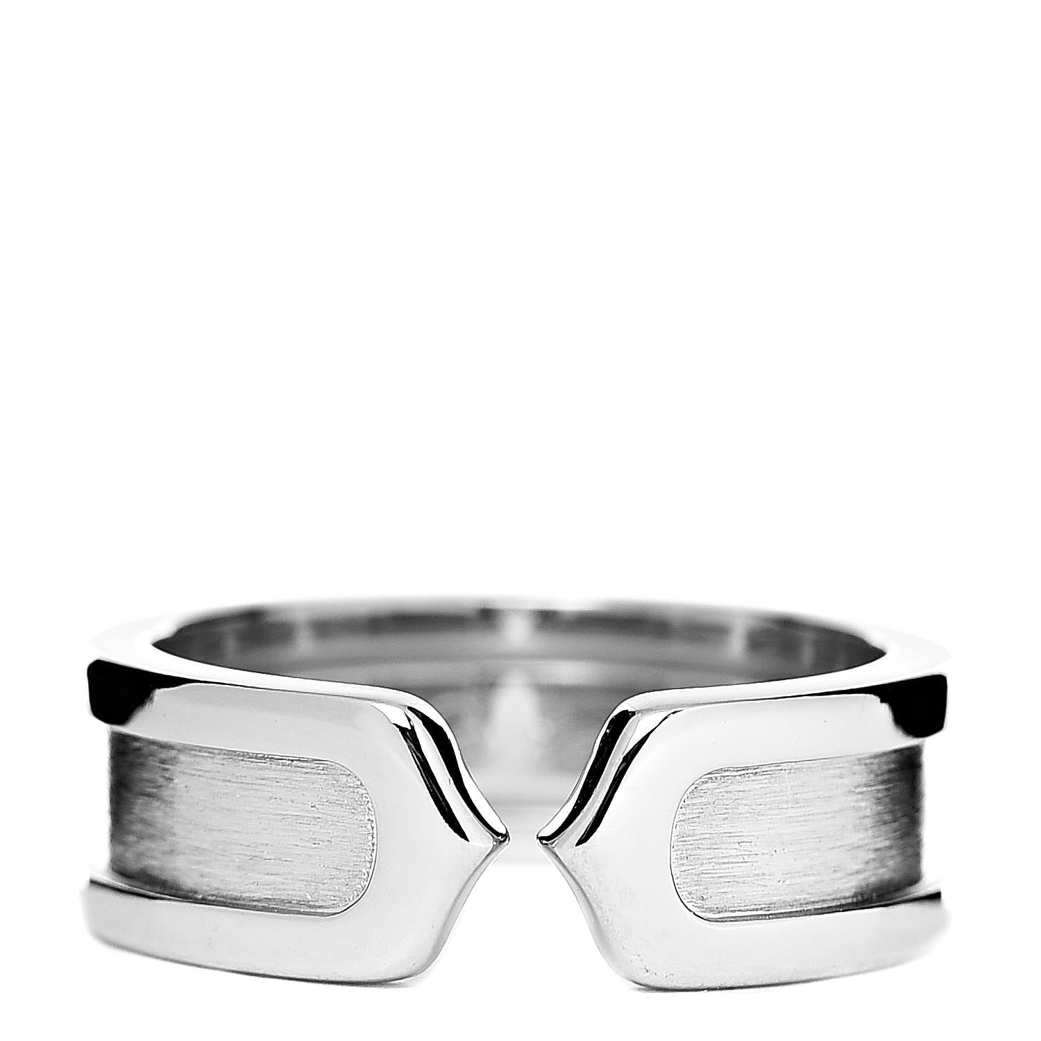 Cartier 18K White Gold 6.5mm C De Ring 50 5.25 1 of 8