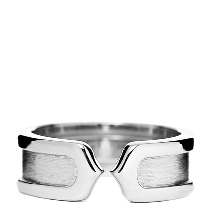Cartier 18K White Gold 6.5mm C De Ring 50 5.25 1 of 8
