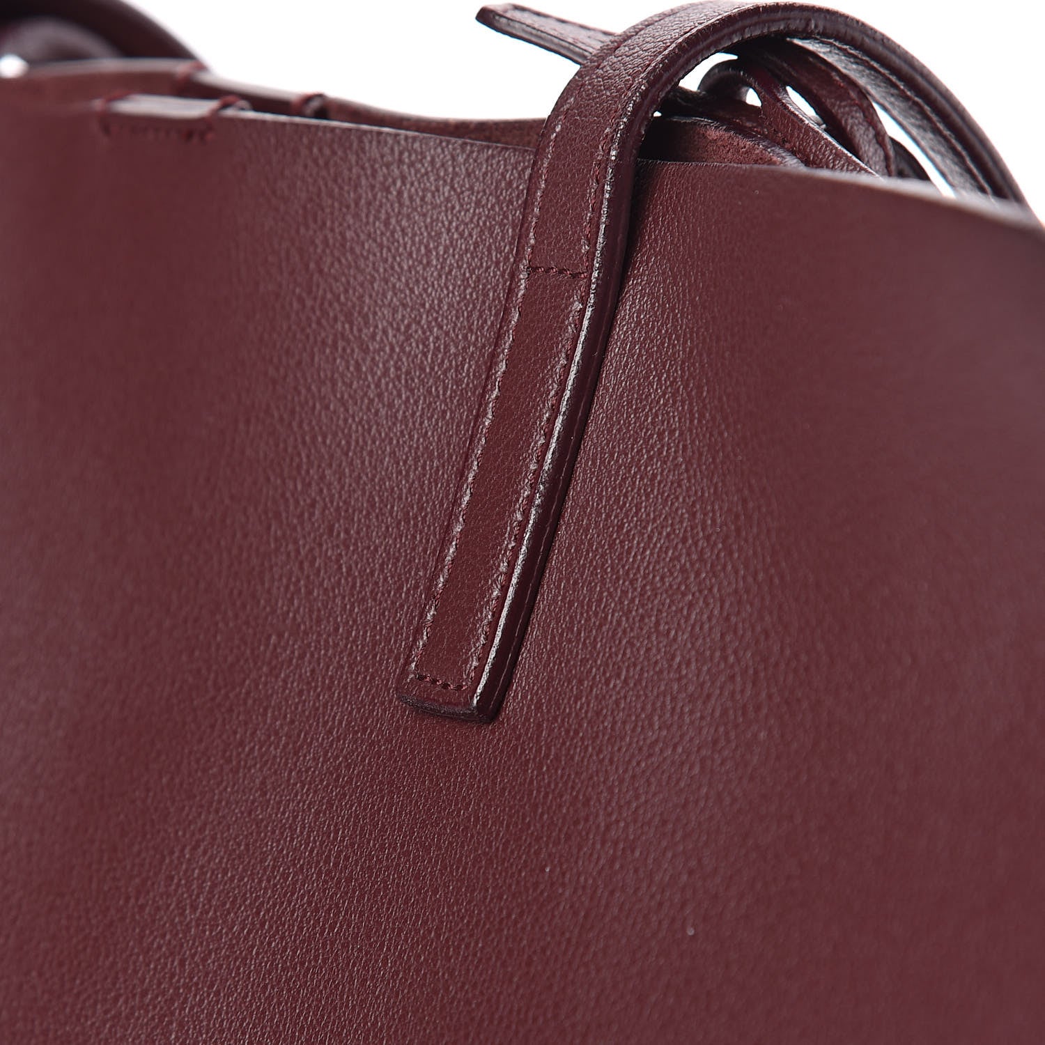 Saint Laurent Calfskin Large Shopping Tote Bordeaux 15 of 21