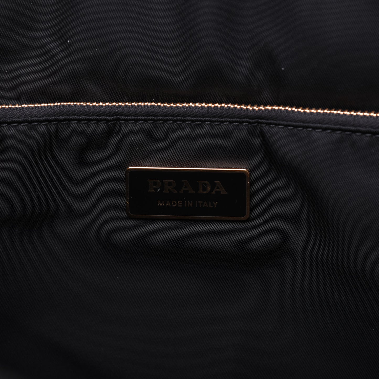 Tessuto Nylon Chain Shoulder Bag Black