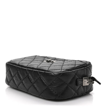 Chanel Aged Calfskin Quilted Mini Reissue Camera Case Black 9 of 9