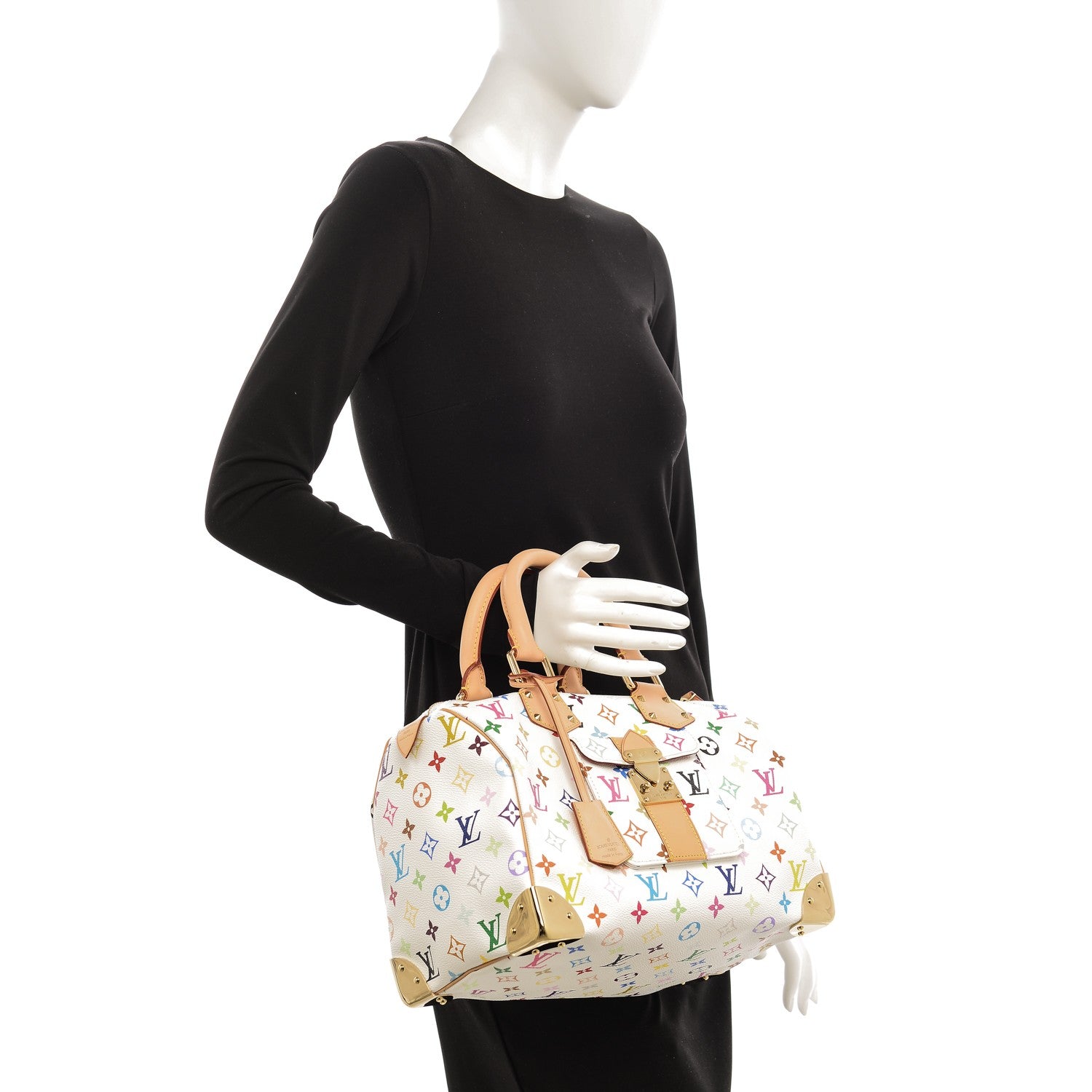 Louis Vuitton Monogram Multicolor Speedy 30 White 2 of 8