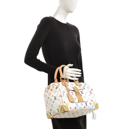 Louis Vuitton Monogram Multicolor Speedy 30 White 2 of 8
