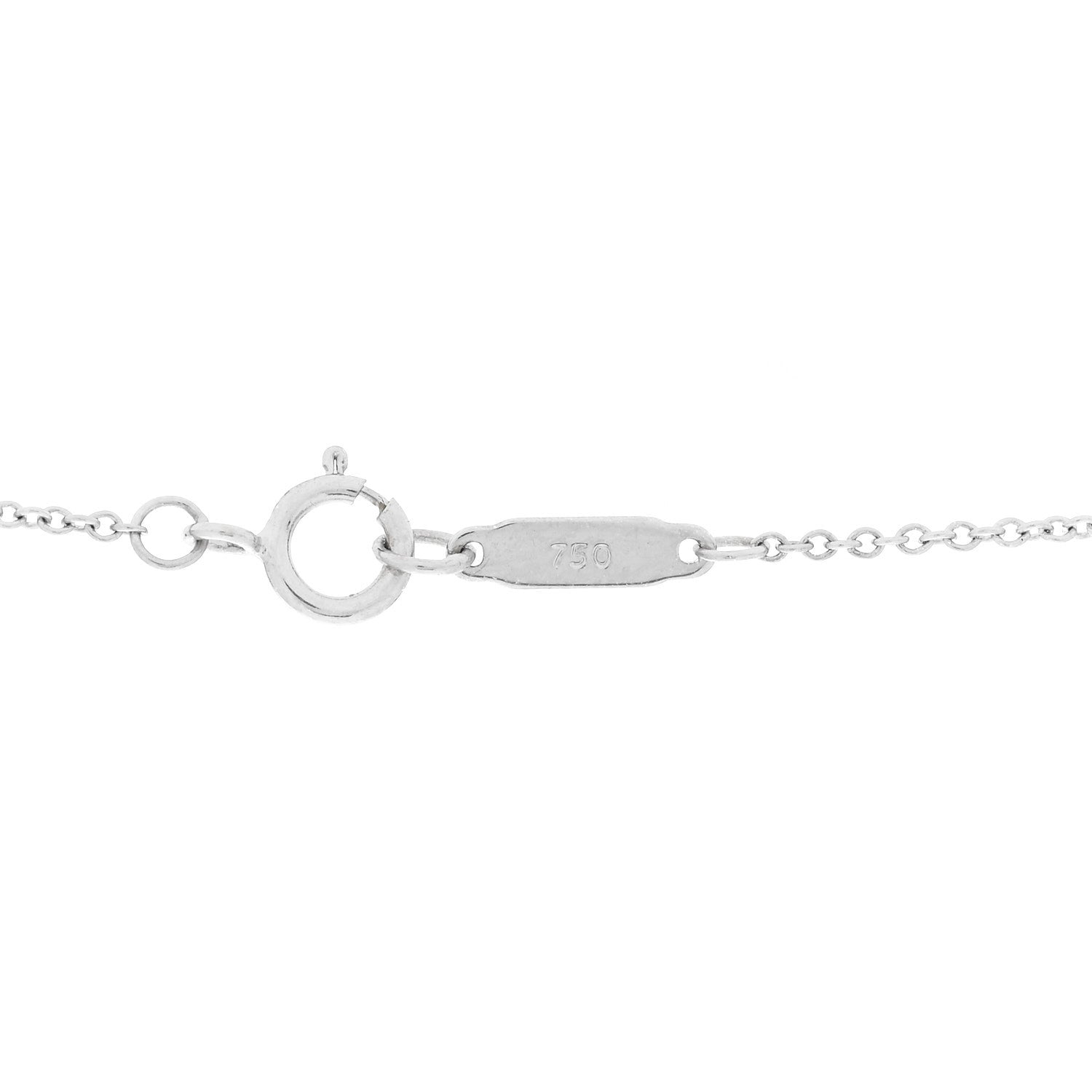 Tiffany 18K White Gold Diamond Cultured Pearl 6.5-7mm Tiffany Signature Pearls Pendant Necklace 4 of 5