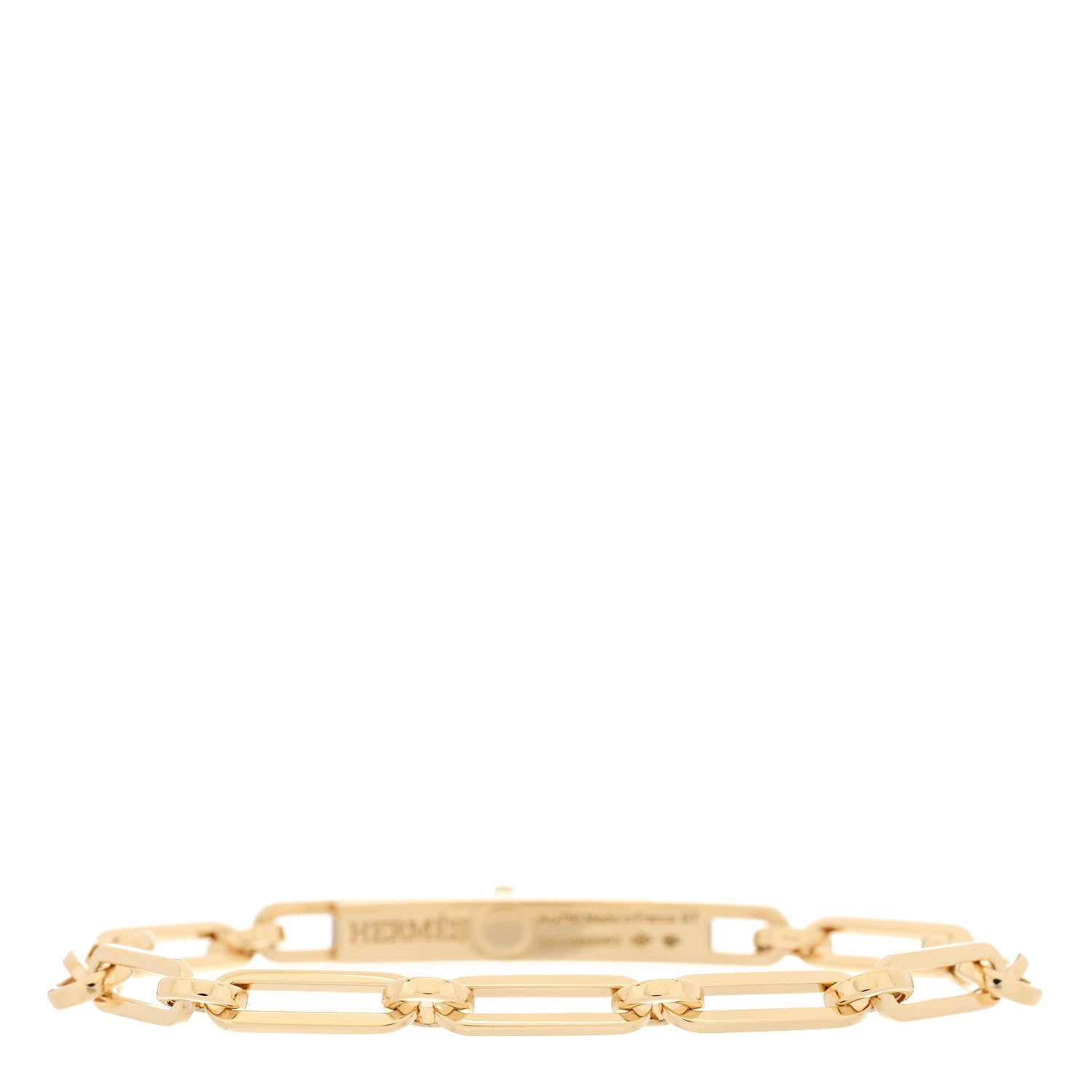 Hermes 18K Yellow Gold Diamond PM Kelly Chaine Bracelet ST 2 of 4