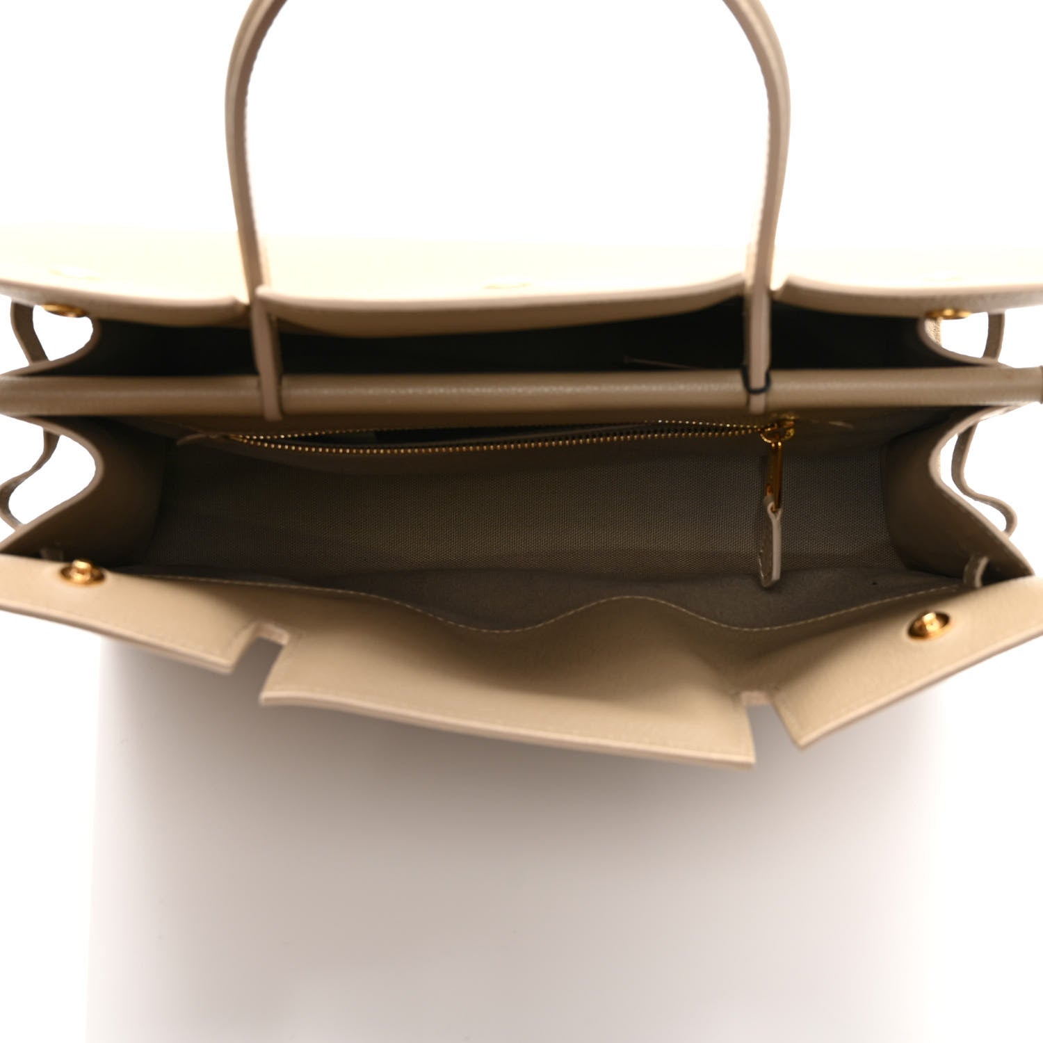 Burberry Grainy Calfskin Medium Title Bag Honey 4 of 9