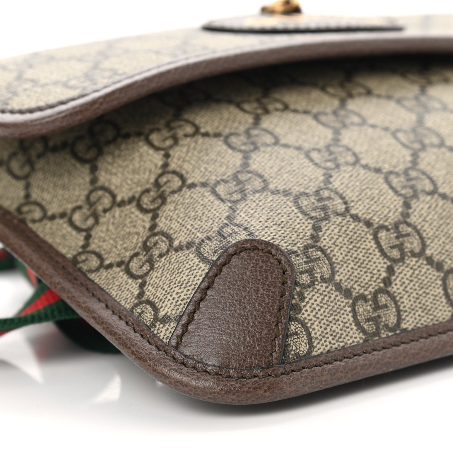 GG Supreme Monogram Neo Vintage Web Belt Bag Brown
