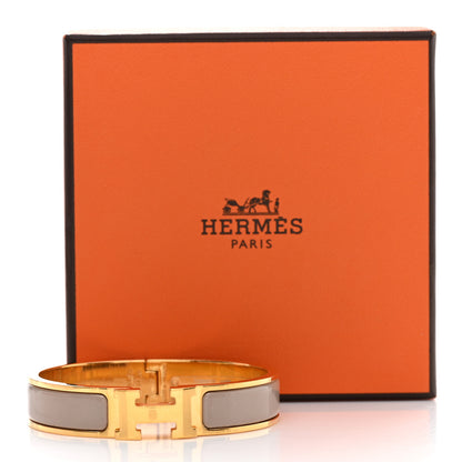 Hermes Enamel Narrow Clic Clac H Bracelet PM Marron Glace 6 of 6