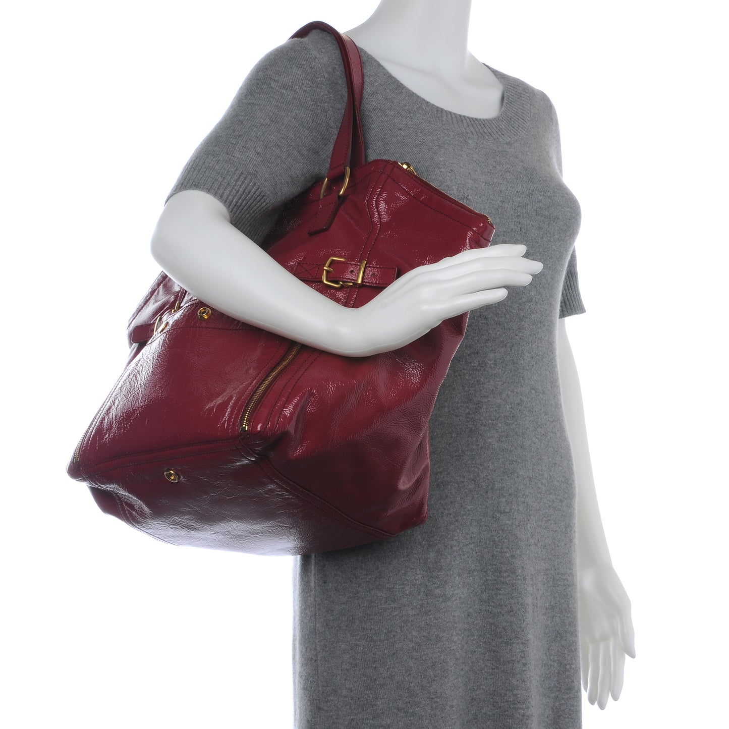 Medium Patent Downtown Fuchsia