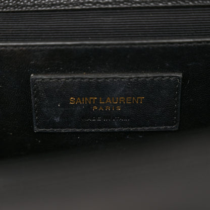 Saint Laurent Grain De Poudre Medium Classic Monogram Kate Satchel Black 6 of 19
