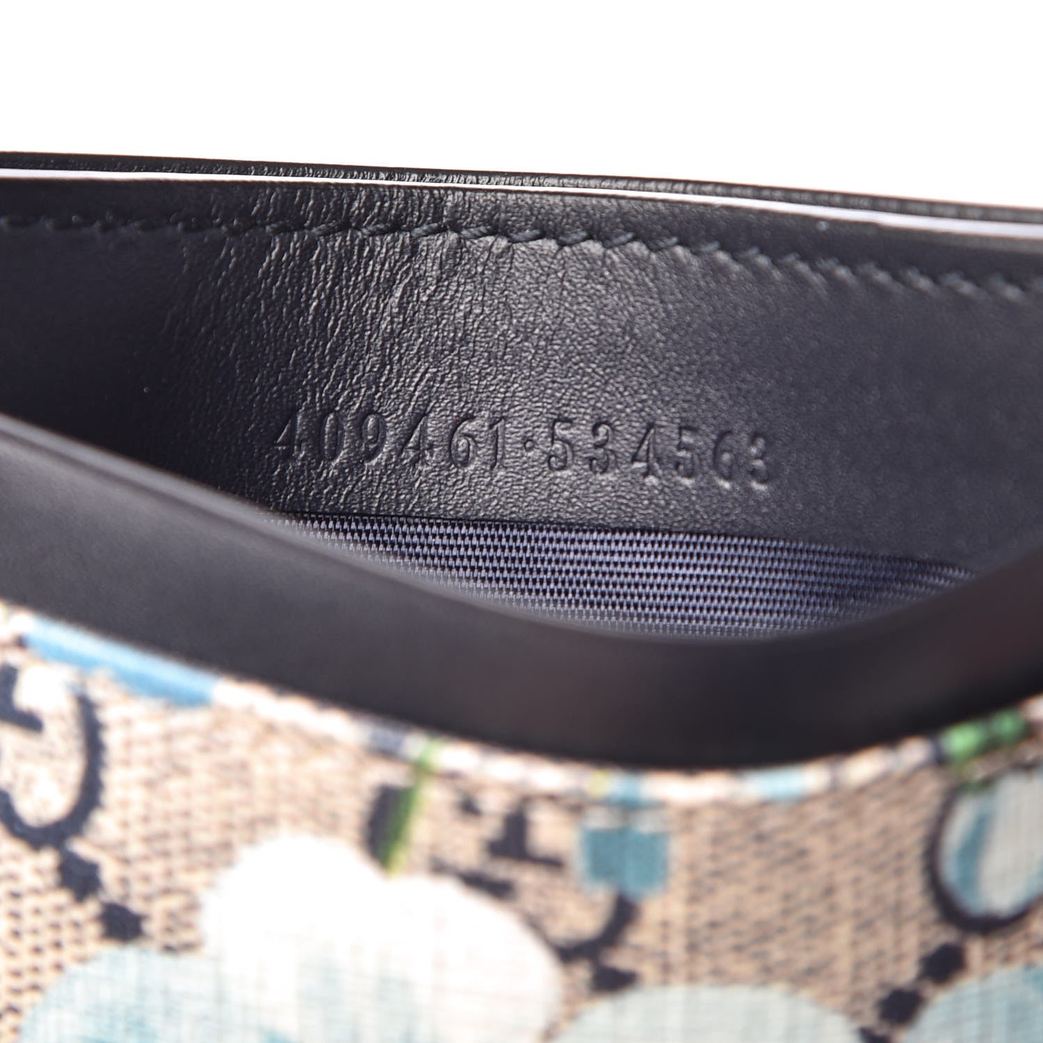 Gucci GG Supreme Monogram Blooms Card Holder Beige Blue Navy 7 of 7