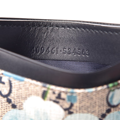 Gucci GG Supreme Monogram Blooms Card Holder Beige Blue Navy 7 of 7