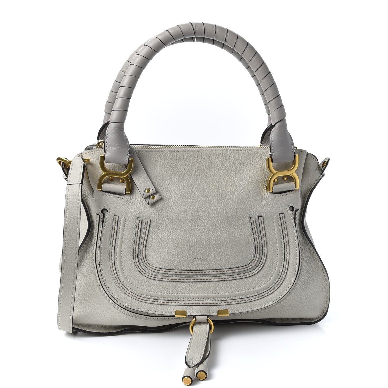Chloe Calfskin Medium Marcie Satchel Cashmere Grey 1 of 11