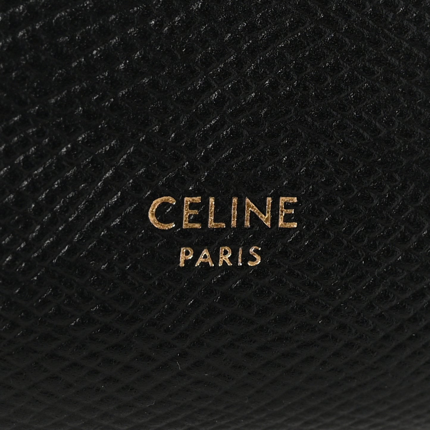 Grained Calfskin Small Tri-Fold Wallet Black