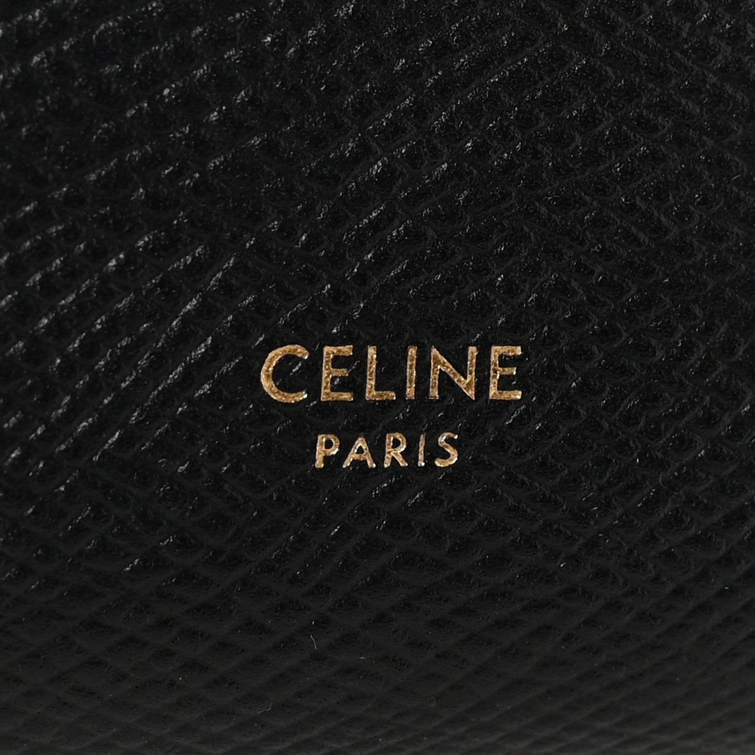 Celine Grained Calfskin Small Tri-Fold Wallet Black 6 of 8