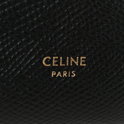 Celine Grained Calfskin Small Tri-Fold Wallet Black 6 of 8