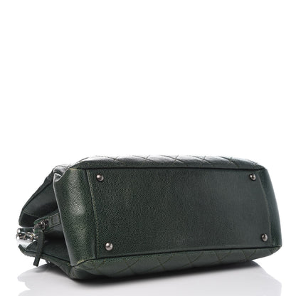 Chanel Caviar Chic Shopping Tote Dark Green 4 of 11