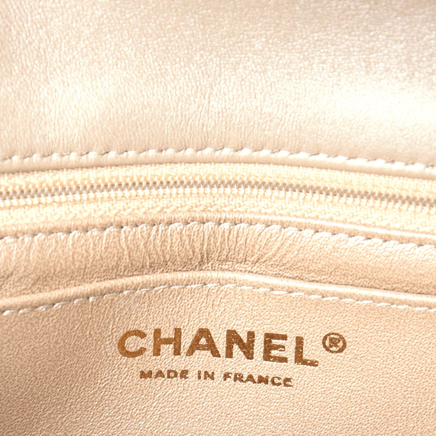Chanel Tweed Quilted Mini Rectangular Flap Beige 6 of 9